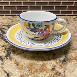 Herend Vintage pottery teacup and saucer set